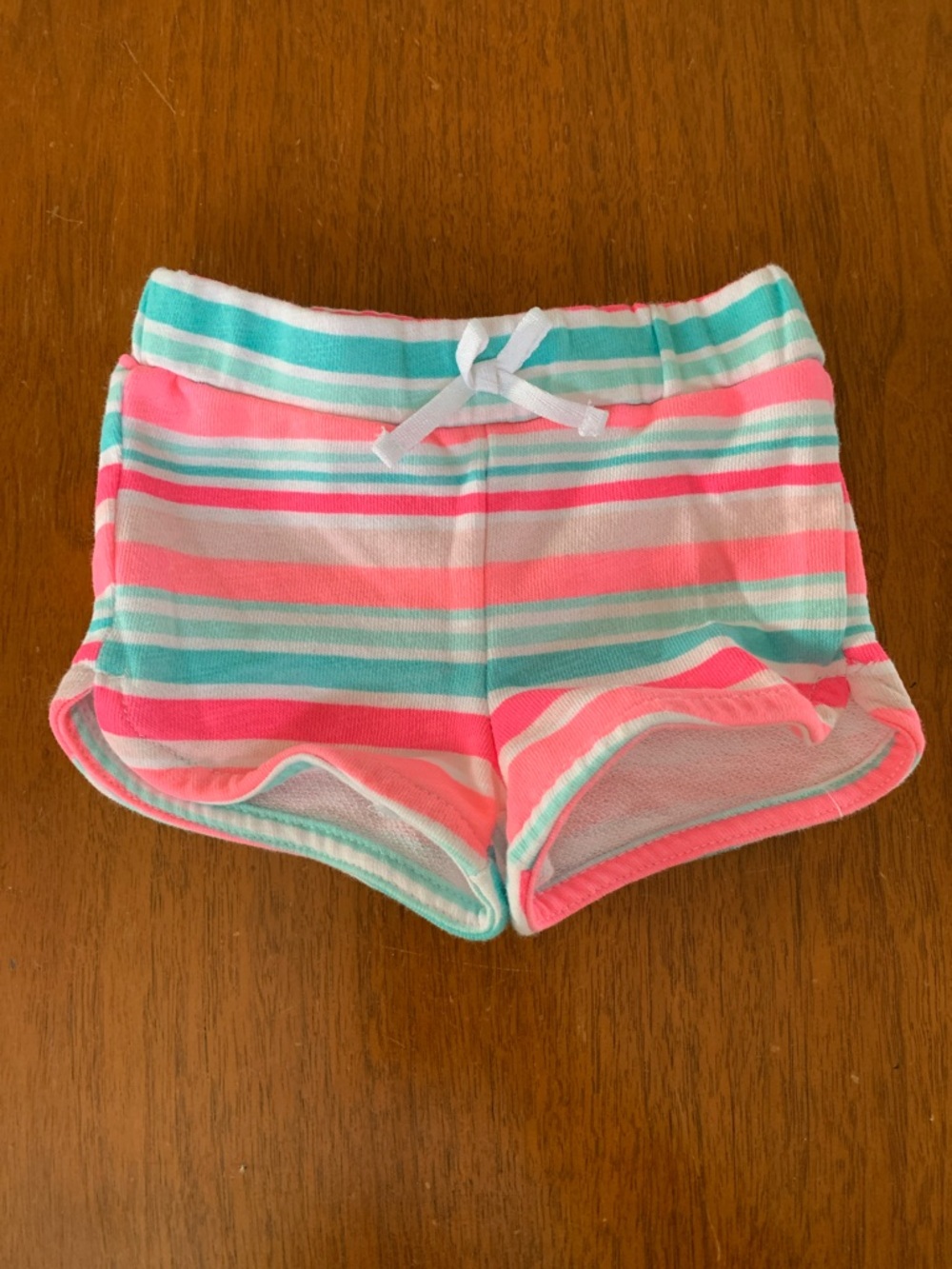 🍓3/$10 Koala Kids Pink and Teal Striped Shorts size 0-3m